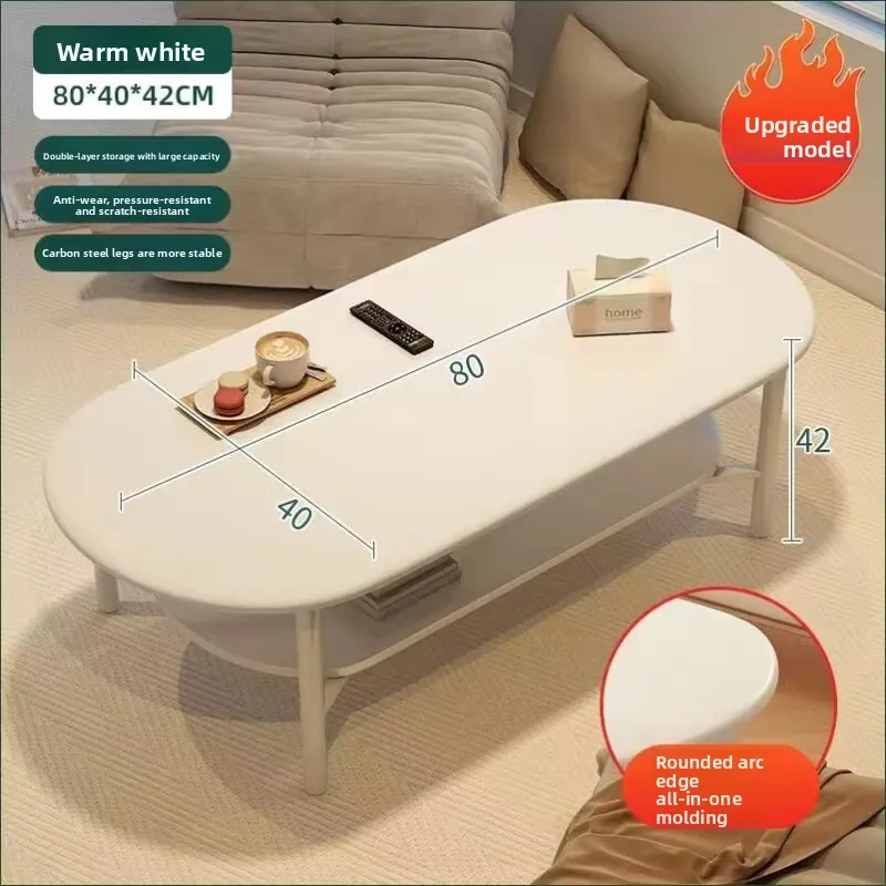

Multi-functional Coffee table small apartment living room household sofa tea table oval table small table Durable