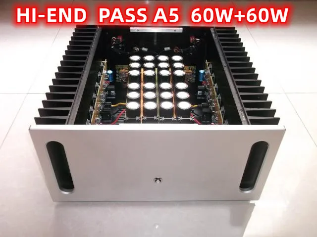 Study/Copy 60W*2 PASS A5 Class A Power Amplifier HiFi Hi-END Amplifier 240000UF Single-ended Hifi Class A Power Amplifier