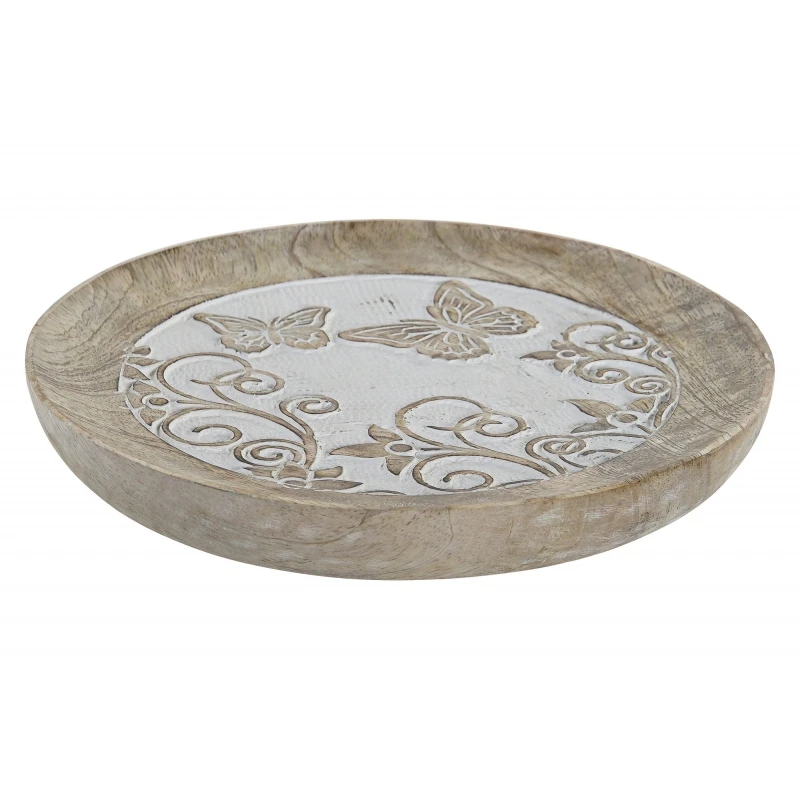 Driftwood tray driftwood handle butterflies 183264