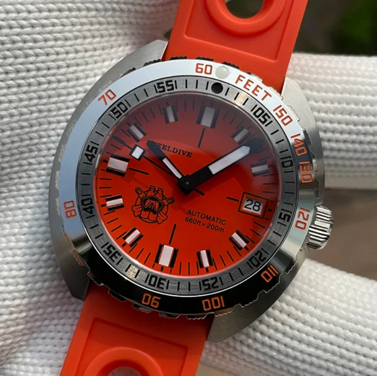 STEELDIVE Men Automatic Watch Pilot 43mm Mechanical Wristwatch Diver 20Bar Waterproof BGW-9 Luminous Sapphire NH35 Military