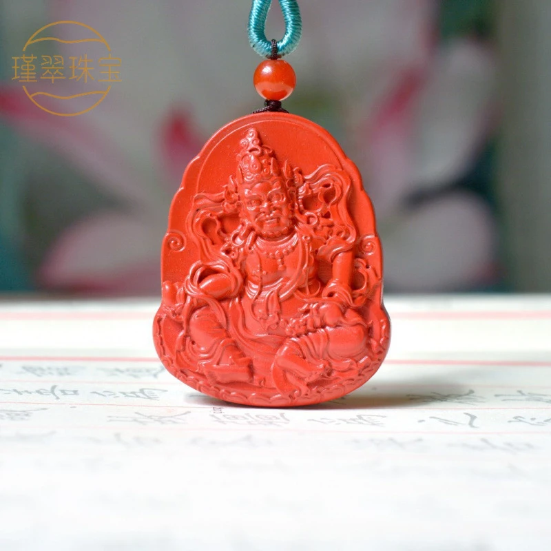 Yellow Wealth God High-Content Red Pendant Unisex Necklace Fashionable and Versatile