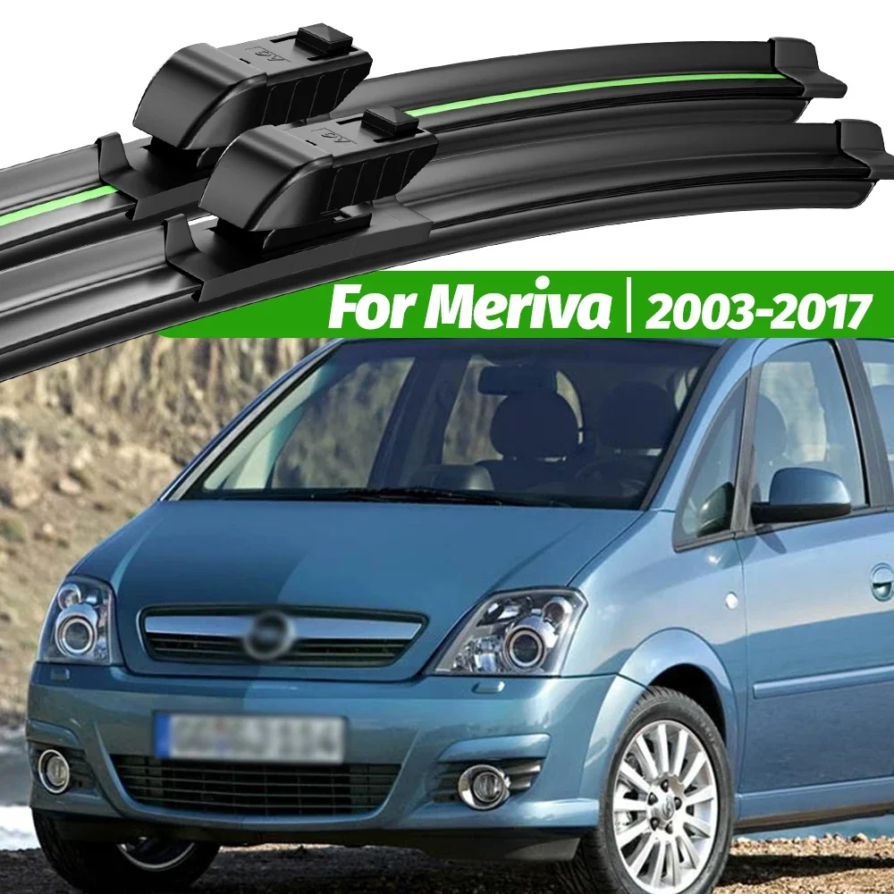 

For Opel Meriva A B 2003-2017 2pcs Front Windshield Wiper Blades 2004 2006 2008 2010 2015 2016 Windscreen Window Accessories