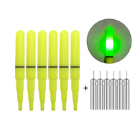 6Pieces Fishing Glow Lightstick+6 CR425 Luminous Night Fishing Stick Ocean Fishing Electric Glow Light Stick Tools Accessories