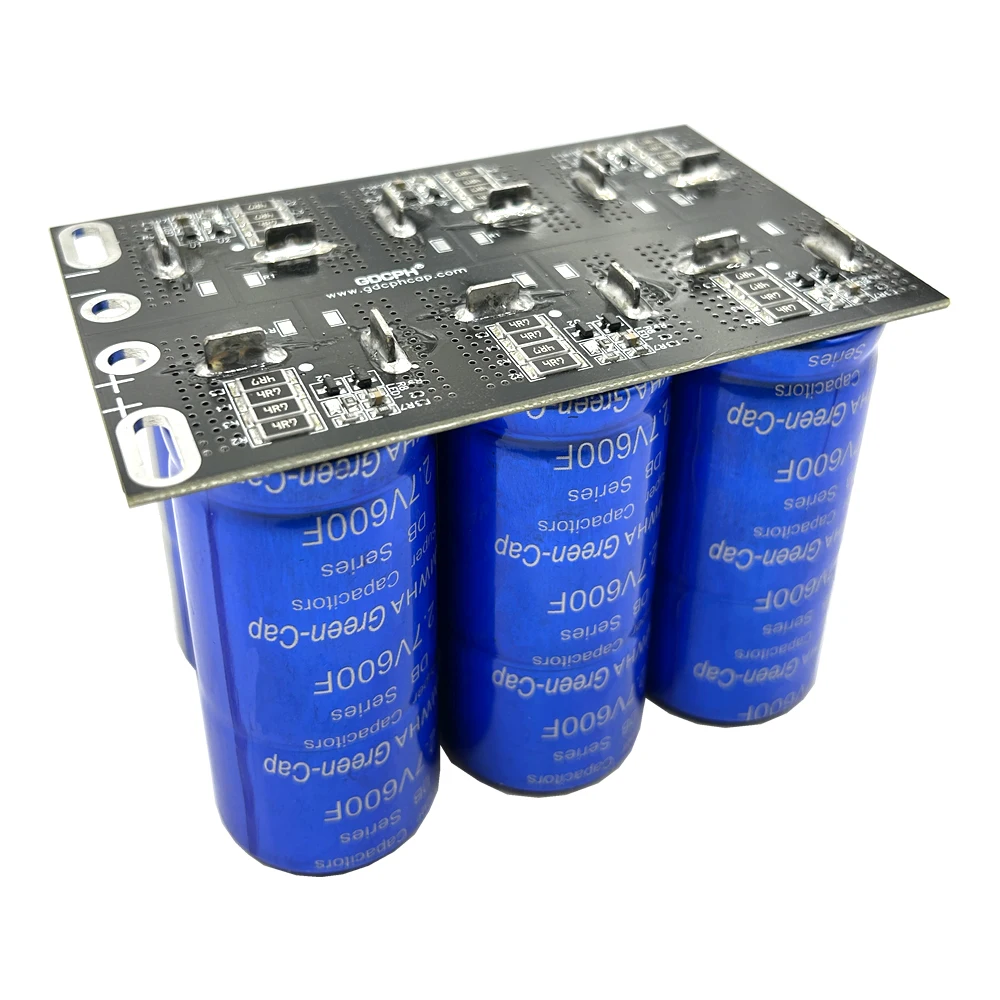 1 Juego de módulo rectificador automotriz 16V100F 2.7V600F Kit de encendido de gran capacidad para fuente de alimentación de respaldo banco supercondensador de 16,2 V