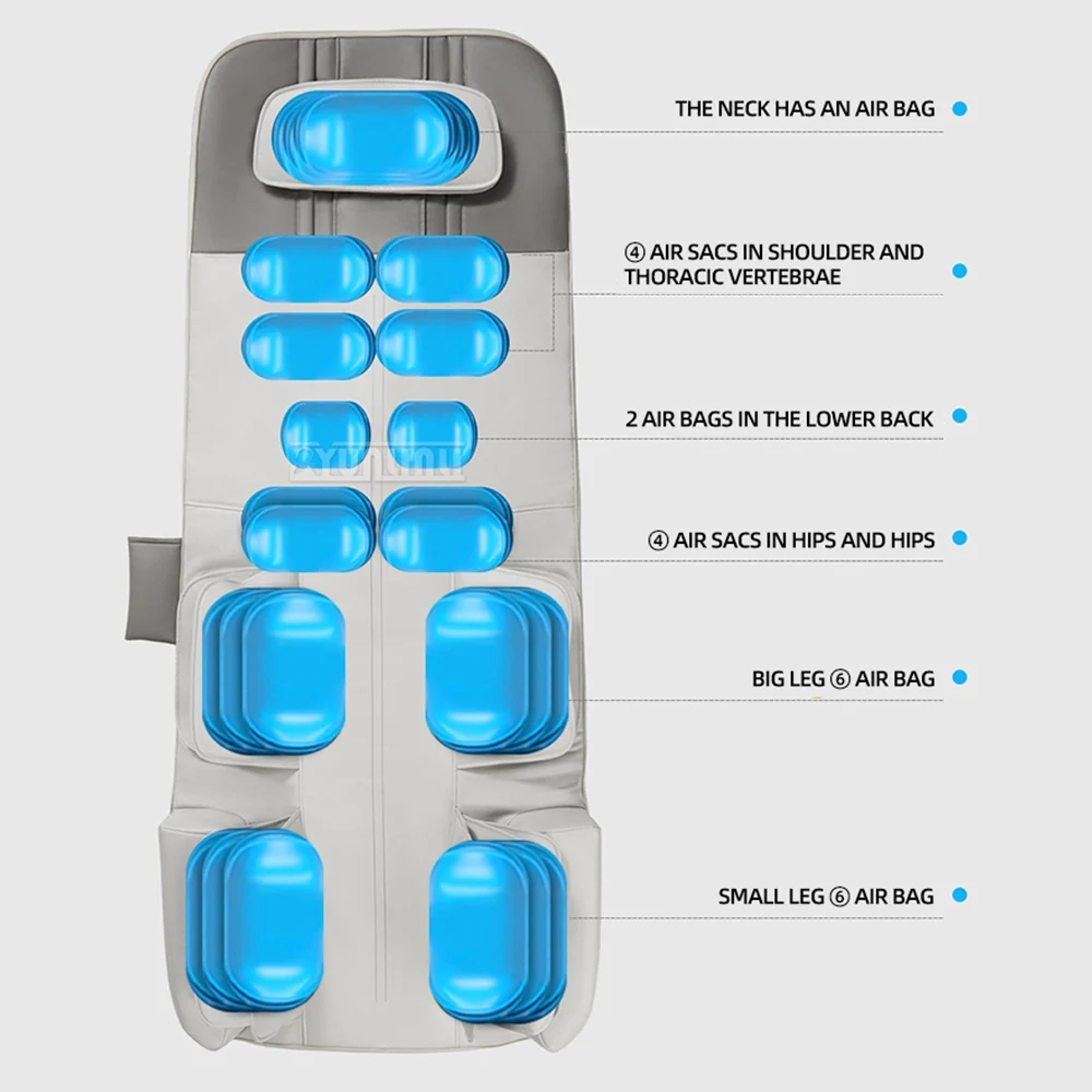 

Multi Functional Electric Airbag Mattress Intelligent Cervical Massage Cushion Kneading Waist Electric Mattress