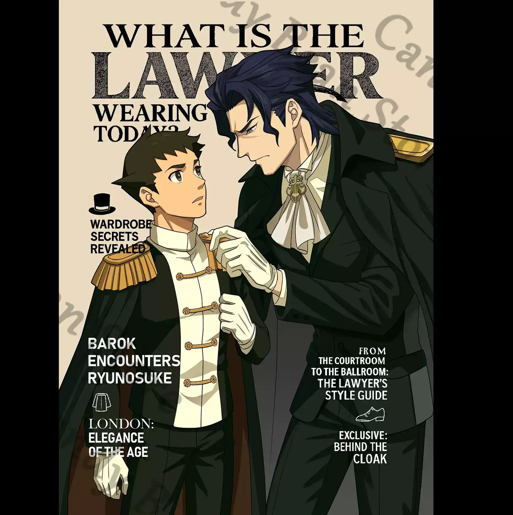 Anime Ace Avvocato Barok Van Zieks Ryunosuke Naruhodo Cosplay Qual è L'avvocato Che Indossa Oggi? Libro Di Fiabe Dei Fumetti