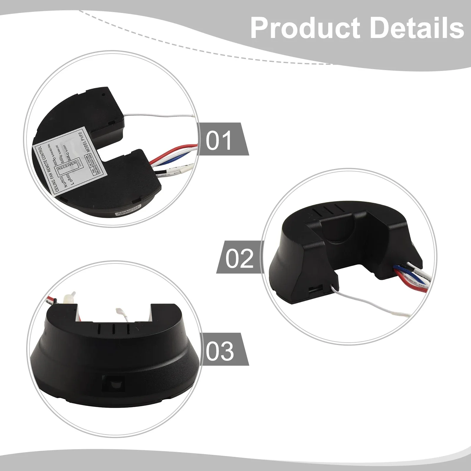 

Convenient Operation Home Office 3 Speed Ceiling Fan Remote AC Ceiling Fan Remote Strong Signal Reception Easy Installation