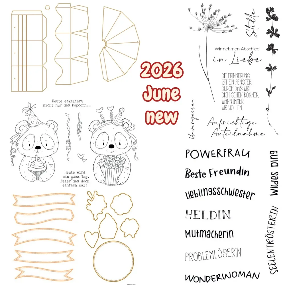 2026 Mai Neu: Klickbox - Karten Metall-Stanzformen und Stempel für DIY Scrapbooking, Fotoalben, Prägung, Dekorative Papierkarten