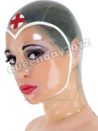 

fetishism Latex Hood Mask transparent Gummi Rubber Cosplay Halloween Masquerade