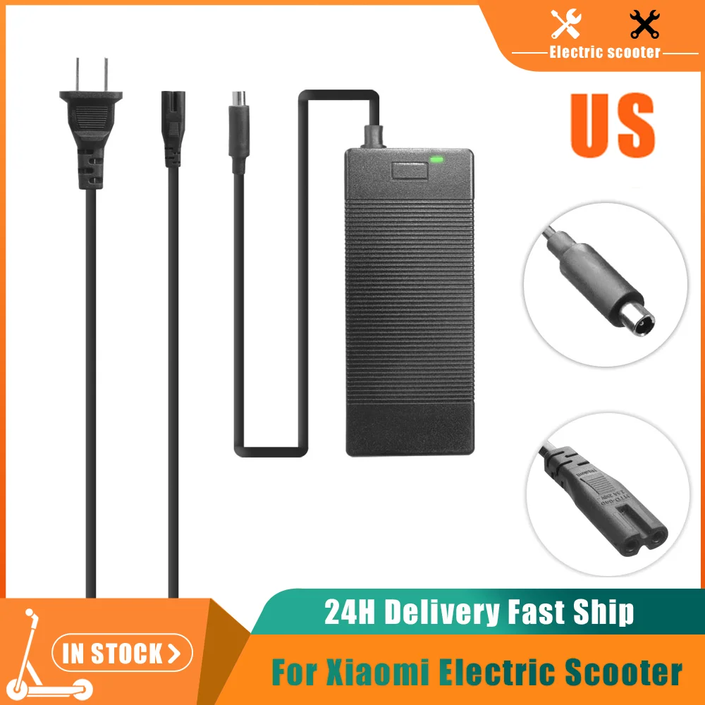 42V 2A For Xiaomi Mijia  M365 1S Pro Electric Scooter Charger Adapter Millet Kickscooter  Battery Charger wholesale Accessories