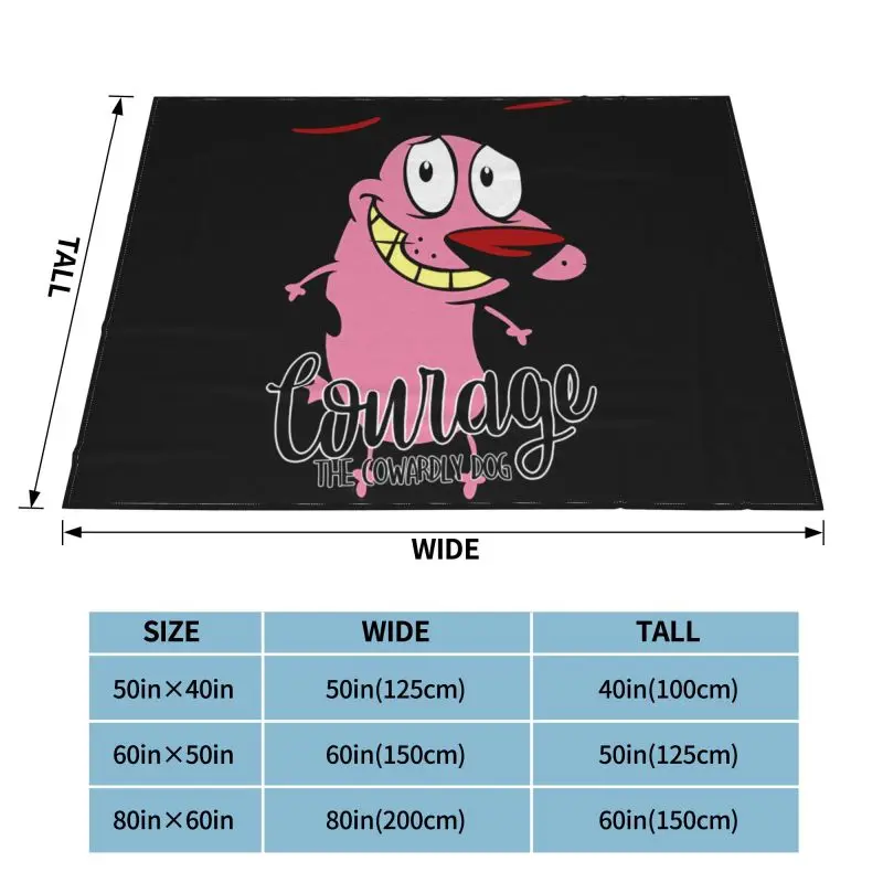 Lion Cowardly Dog Courage The Cartoon 01 Blanket Luxury Raschel Coral Fleece Faux Fur Mink Sleeping Sheets