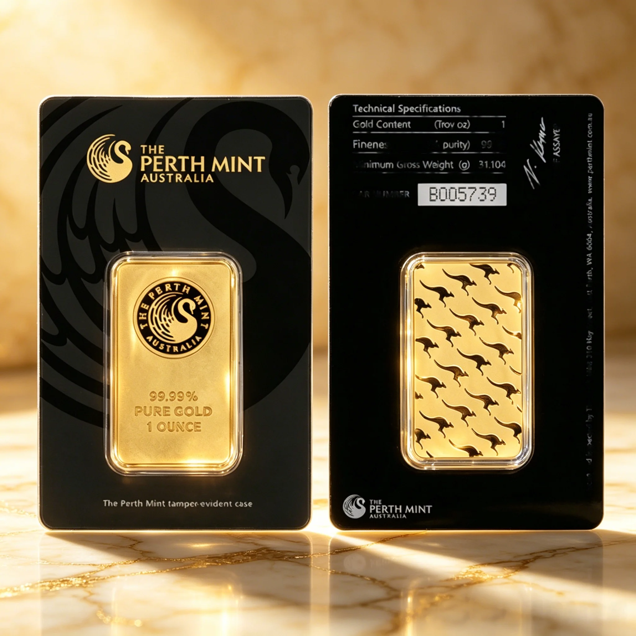 Barra de oro australiana, 1oz/2,5g/5g/10g/20g/50g/100g, barra de cobre de embalaje sellado, lingote de lingotes chapado en oro de 24k, artesanía única