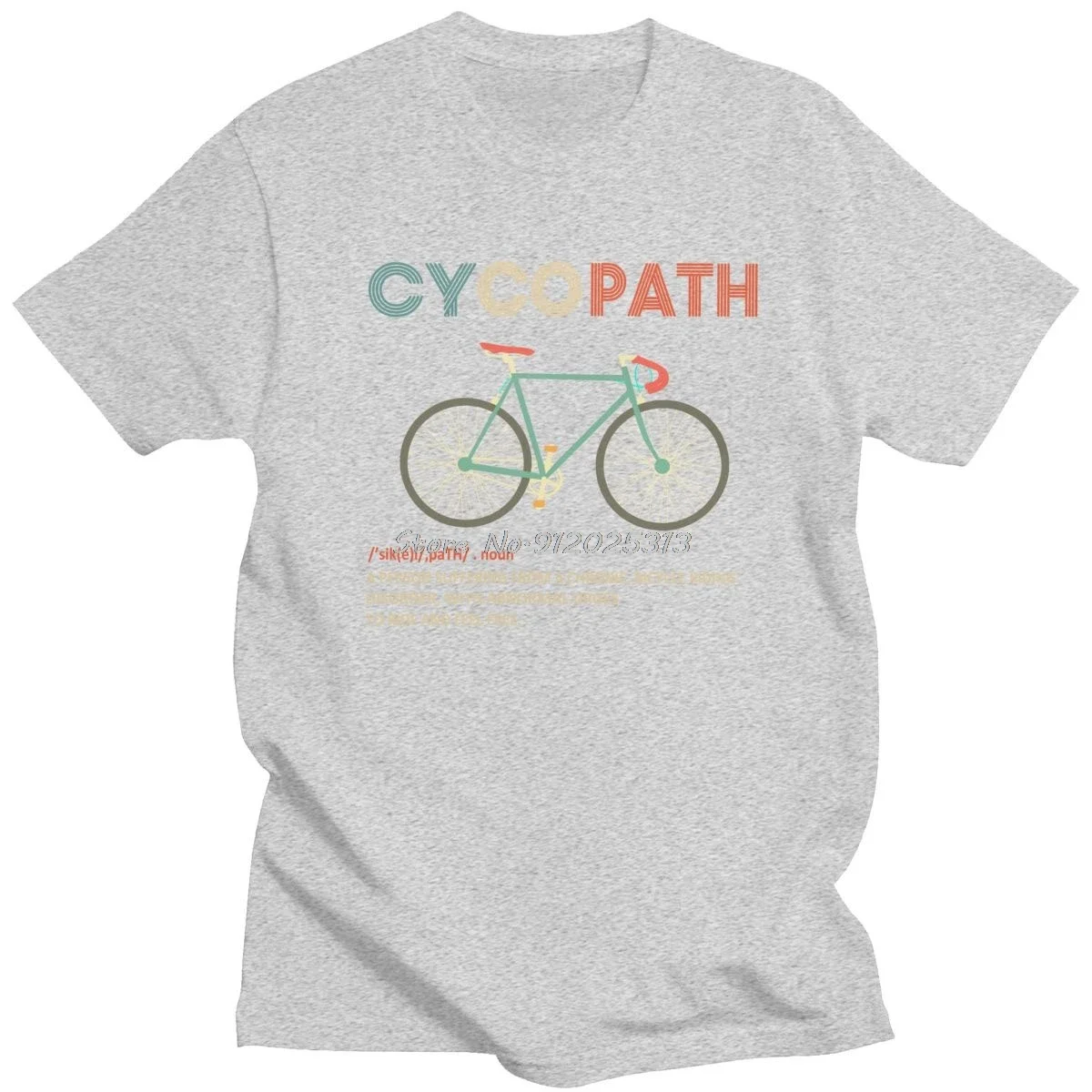 Vintage Tshirt Men Cycopath Funny Cycling For Cyclists And Bikers T-Shirt Streetwear MTB Tees Shirt Short Sleeved Cotton T Shirt