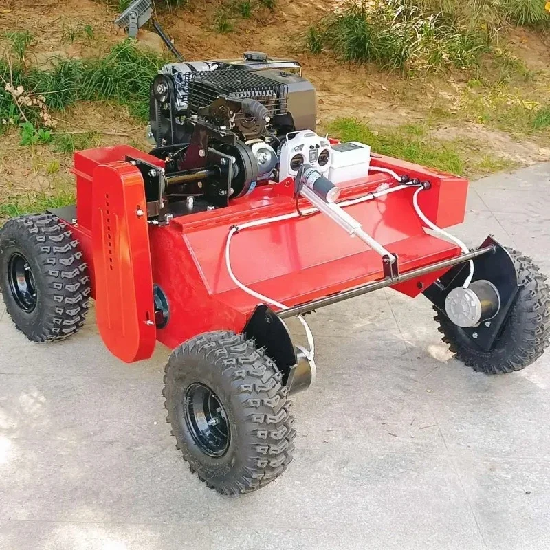 New Remote wheel Lawn Mower With  Flail blades  And  Lawn Mower Parts