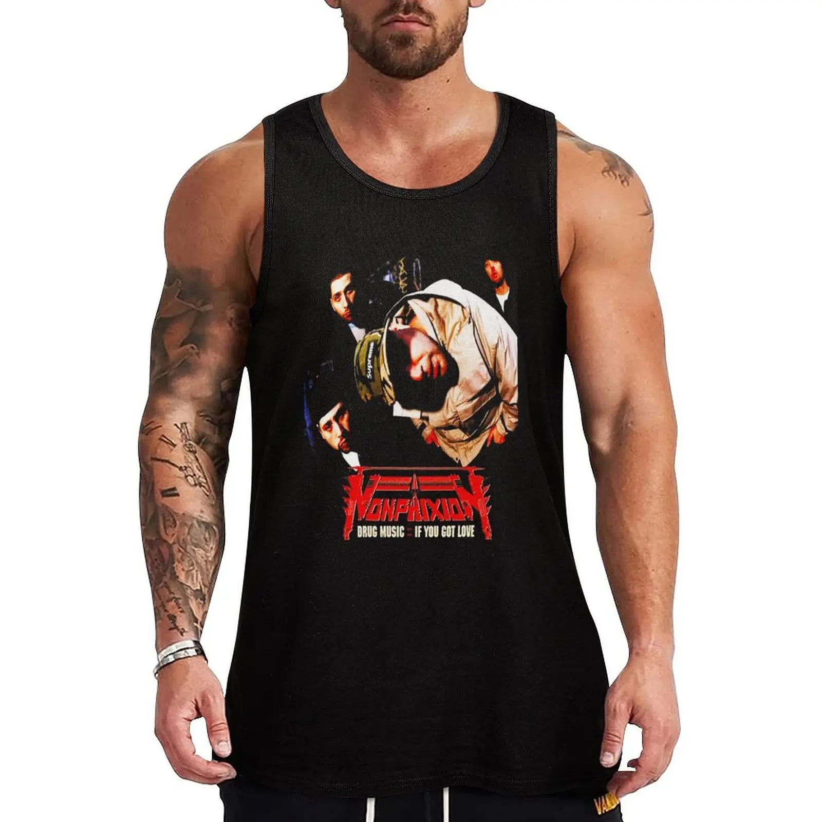 

Non Phixion Tank Top anime gym Men's cotton t-shirt Male clothes