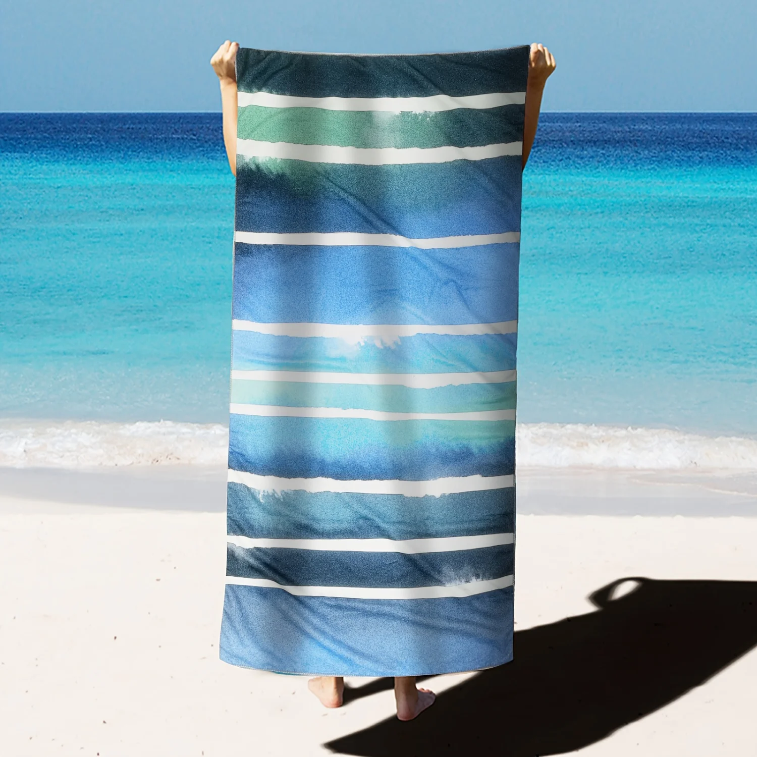 

1pc Microfiber Beach Blanket Towel - Ultra-Absorbent, Quick-Drying, Compact & Lightweight - Perfect for Sports, Beach, Camping,
