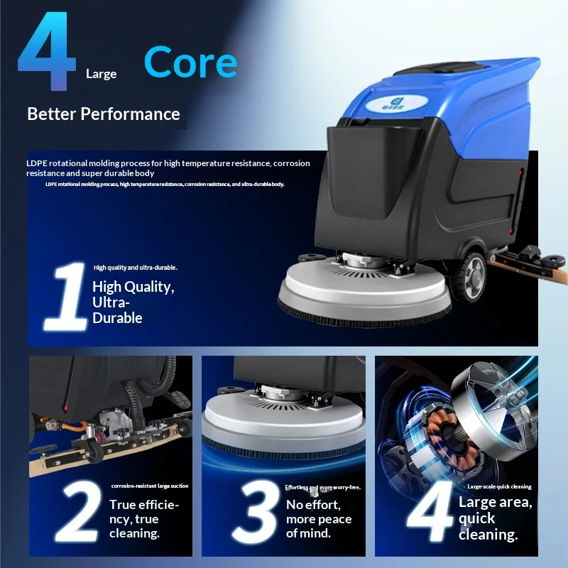 Commercial Hand-Powered Washing Machine Factory Workshop Supermarket Shopping Mall Garage Floor Cleaning Car