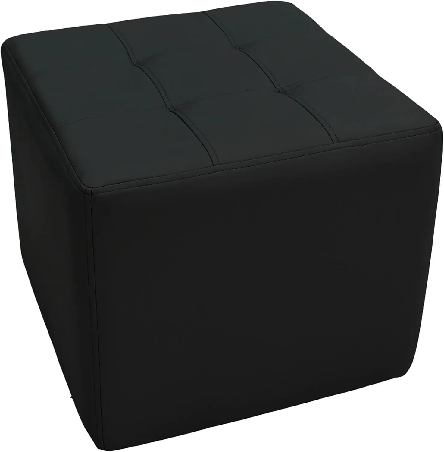 Direct Partners Tufted Square Accent Ottoman; Beautifully Upholstered Furniture for Modern Home, Office, Library or Waiting Area