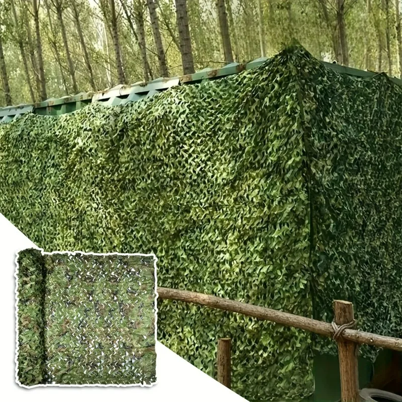1pc Green Camouflage Netting Jungle-Themed Decorative Mesh for Party Decoration Outdoor Camping Yard Shading And Themed Venues