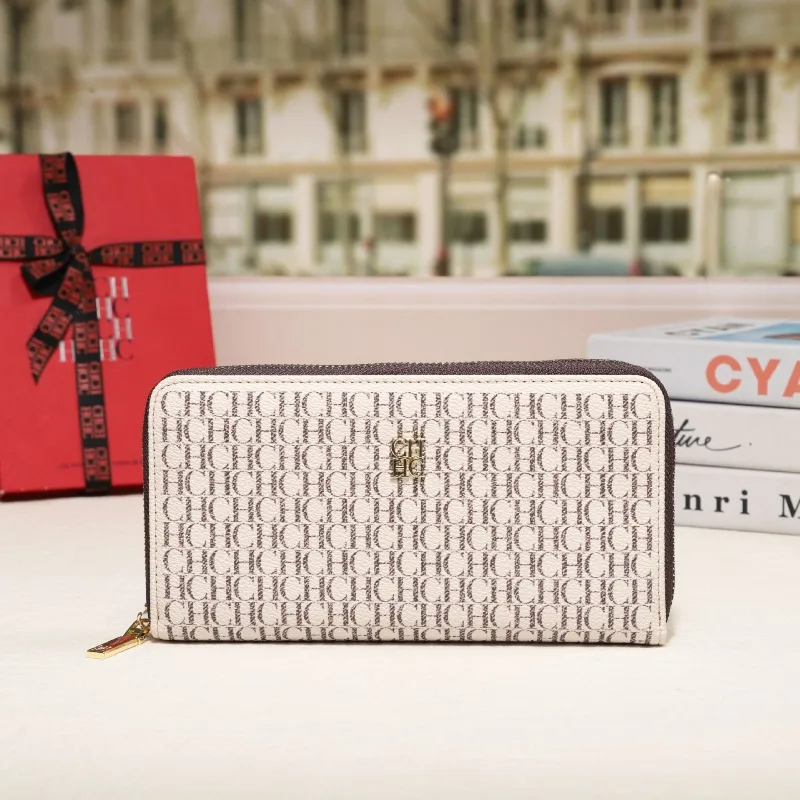 محفظة بسحاب للنساء، محفظة كلاسيكية طويلة محمولة باليد، حامل بطاقات، محافظ أصلية من ماركة كارولينا هيريرا للنساء #2