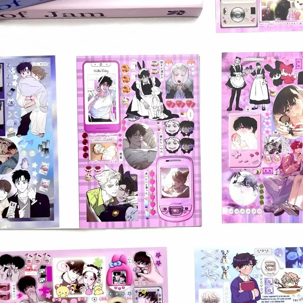 جديد 30 صفحة كتاب ملصقات DIY بها بنفسك الكرتون مذكرات ملصق هدية سجل القصاصات ملصق لوازم مكتبية