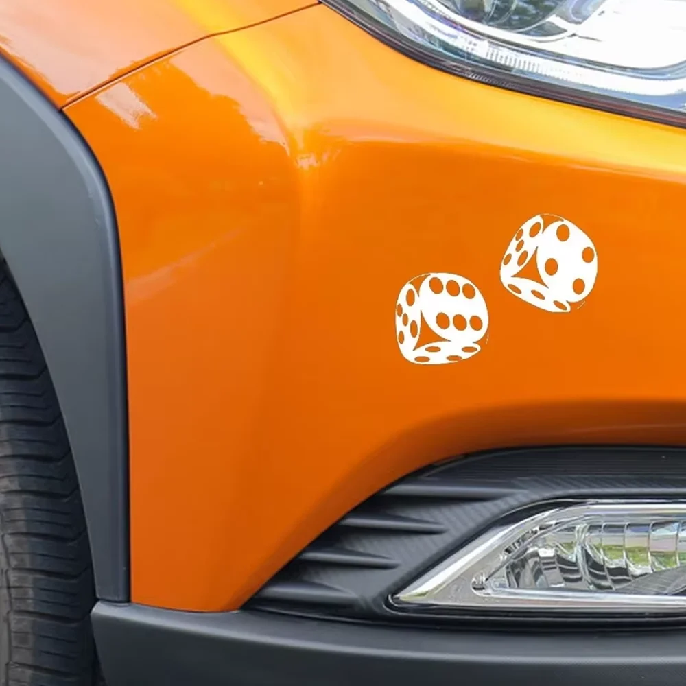 Vinyl Dice Lucky Game Car Decal Waterproof Self-adhesive Sticker Truck Window Helmet Laptop DIY Removable Sunscreen Decor
