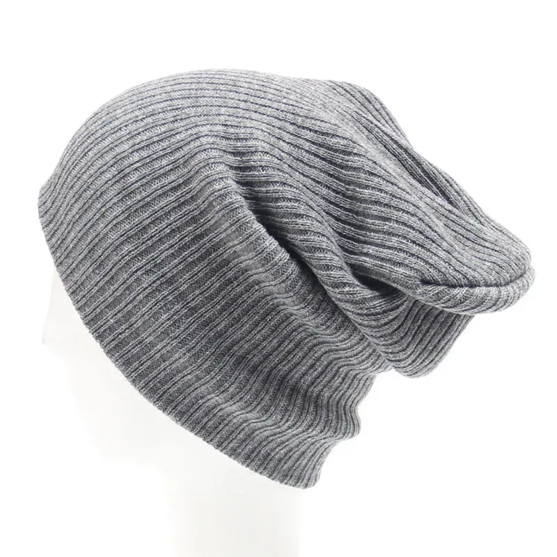 Stretchy Plain Knitted Hat Women Beanies Solid Skull Cap Winter Keep Warm Unisex Ski Beanie 모자 Skateboards Beenie Loose Шапка