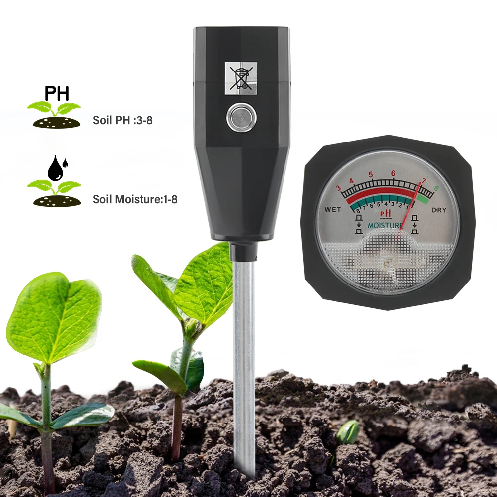1 PCS Soil PH And Moisture Meter With Metal Probe Portable Garden Tester For Accurate Soil Acidity And Moisture Detection
