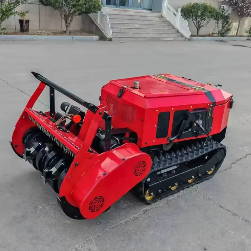 Hot Sale Industrial Forest Mulcher Machine on Tracks Forestry Mulcher Flail Grass Brush Cutter Hybrid Powered Remote Control
