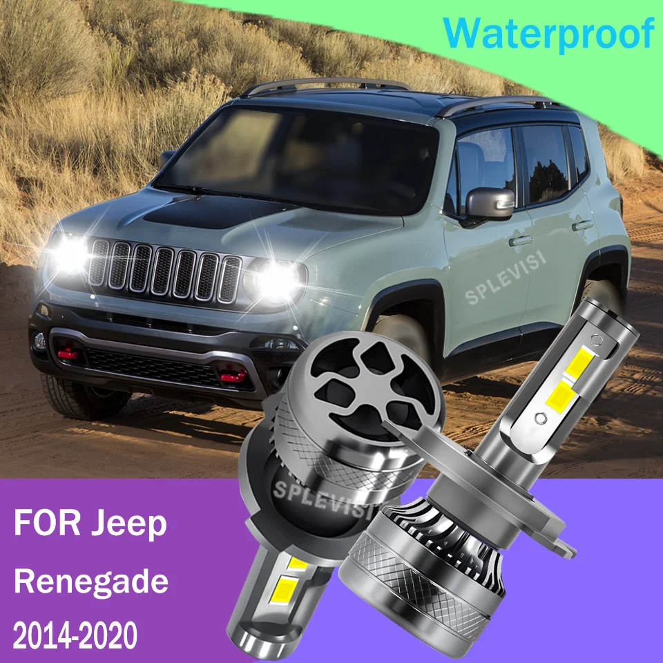 

2Pcs 9003 H4 LED Headlight High Low Beam Light Lamps 200W 12V FOR Rainy Day For Jeep Renegade 2014 2015 2016 2017 2018 2019 2020