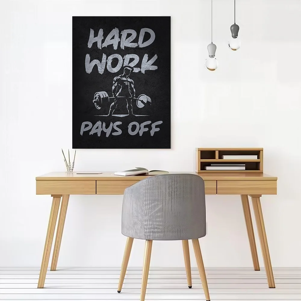 Hard Work Pays Off Poster Canvas Wall Art Personalized Print Modern Painting Perfect Gift for Home and Decoration Vintage Decor