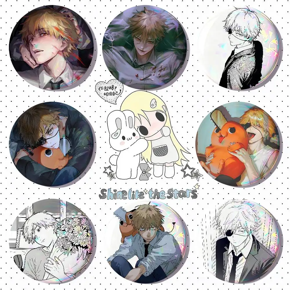 D-Denji Badge Pins For Friend, Backpack, Clothing, Collectible Accessories, Jewelry Gift