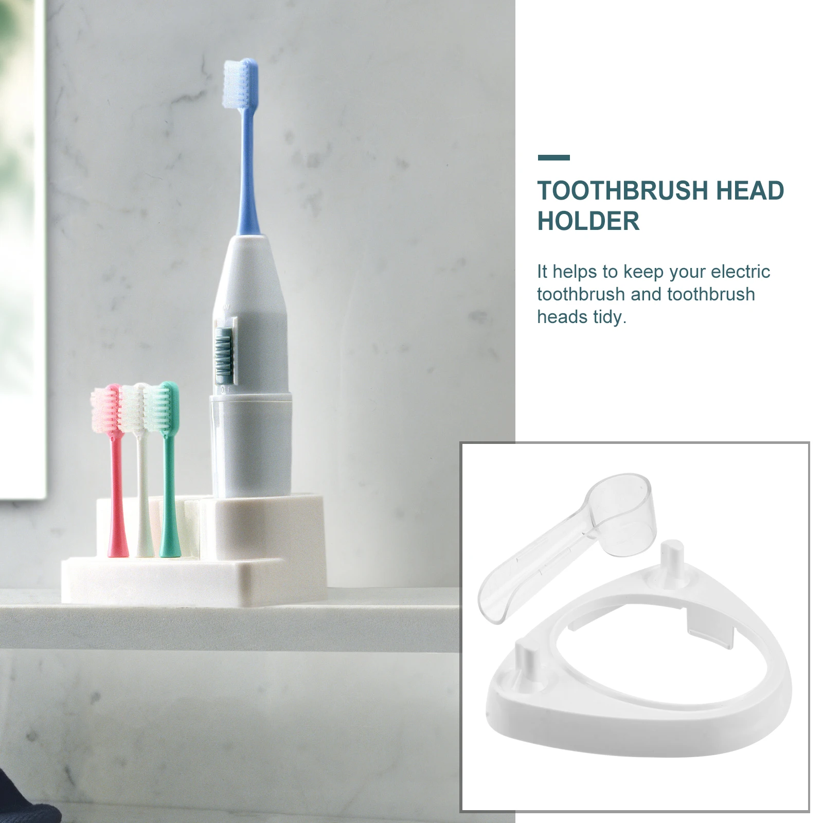 

2pcs Electric Toothbrush Holder Brush Head Covers Dental Hygiene Stand For Toothbrush Heads Organizer White Round