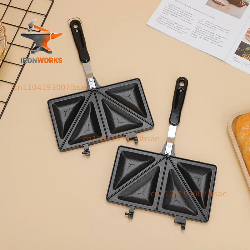 Household sandwich toast mold double-sided frying pan breakfast omelette outdoor gas camping baking wholesale