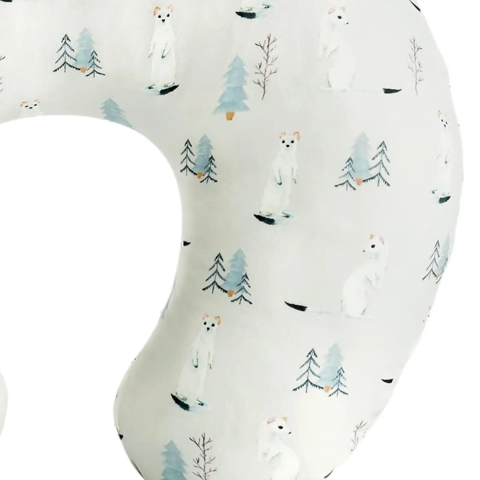 수유 베개 커버 부드러운 교체형 탈부착 가능한 인체공학적 모유 수유 베개 커버 선물용 베이비 샤워 병 수유 엄마 간호용