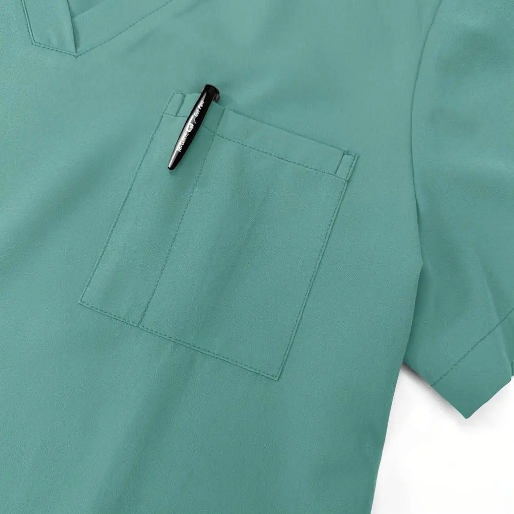 For Niaahinn Unisex Nursing Scrub Uniform Set V Neck Short Sleeve Breathable Lightweight Medical Hospital Work Clothes