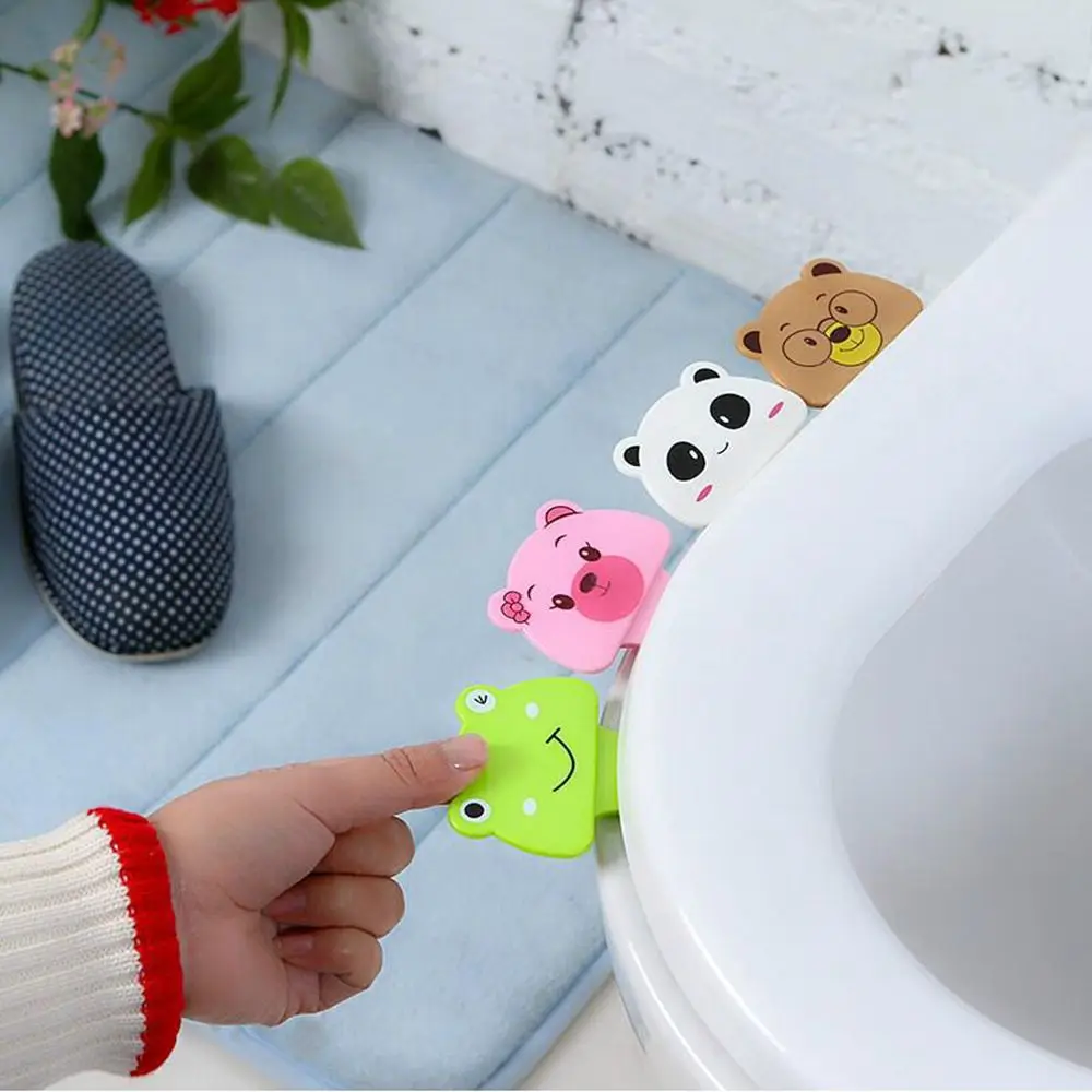 Portable Cartoon Animal Toilet Seat Lifter Toilet Lifting Device Avoid Touching Toilet Lid Handle Home Bathroom Accessories