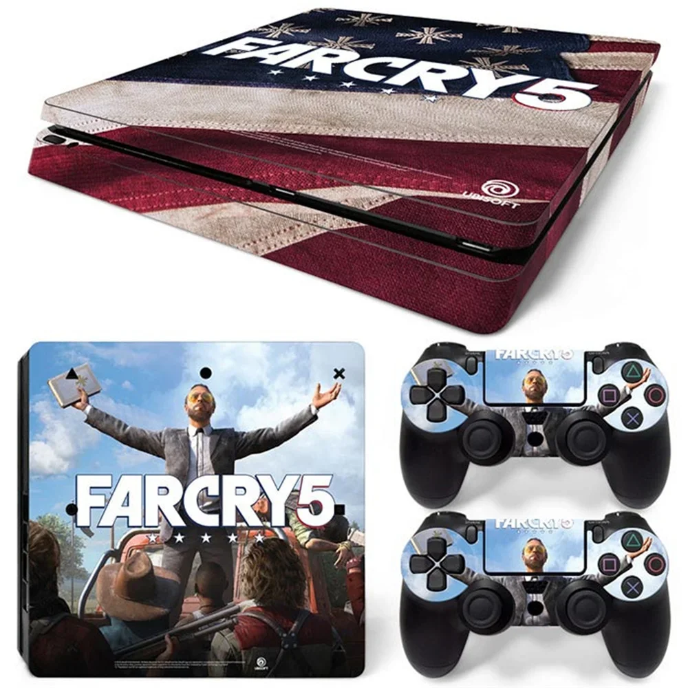 Farcry 5 6 game accessories  for PS4 Slim Skin Sticker Decal Cover Protector For Console and Controller Skins Vinyl