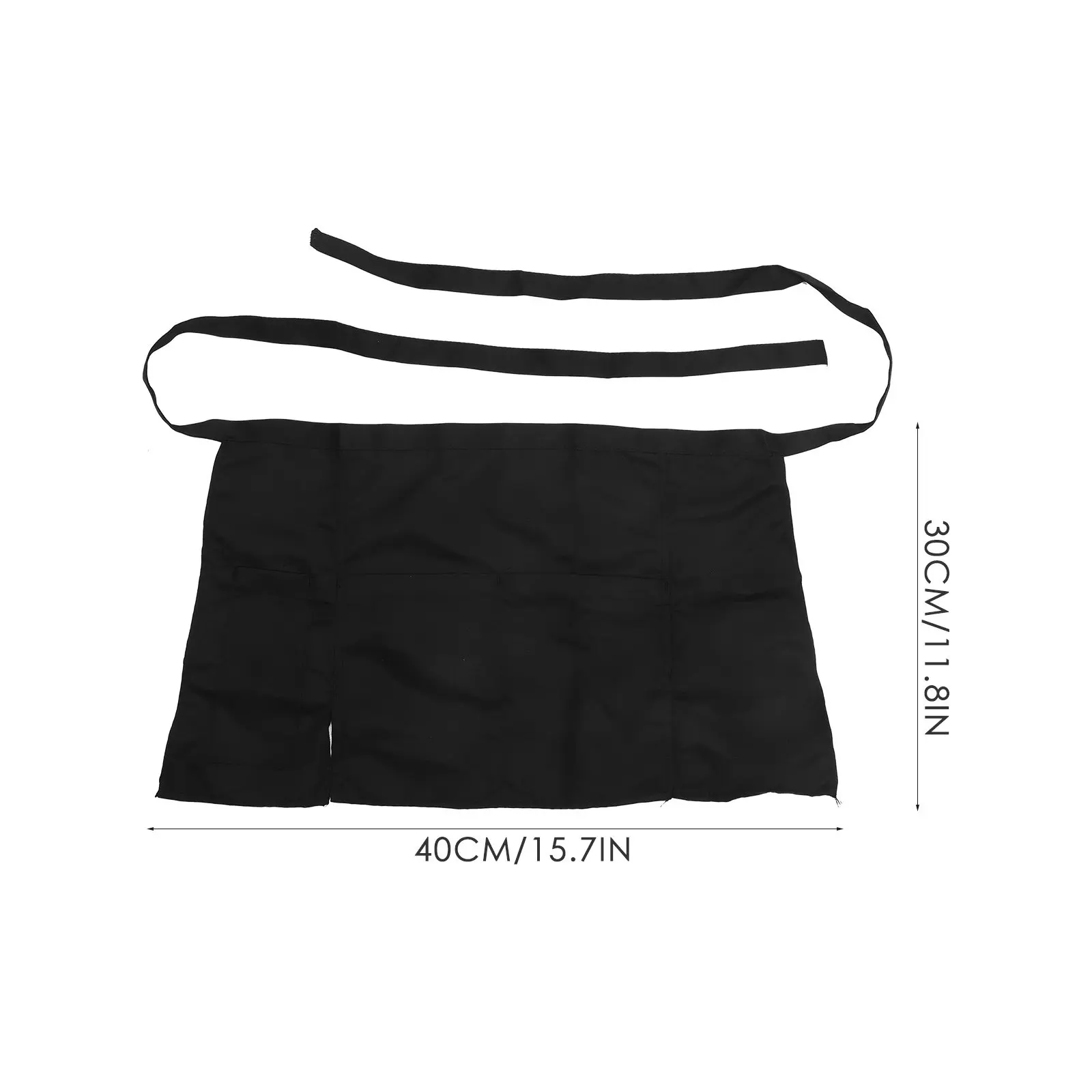 Women Short Apron Polyester Waist Kitchen Bib Apron Featuring Spacious Pocket for Seasoning Thermometer Recipes Grill Slips