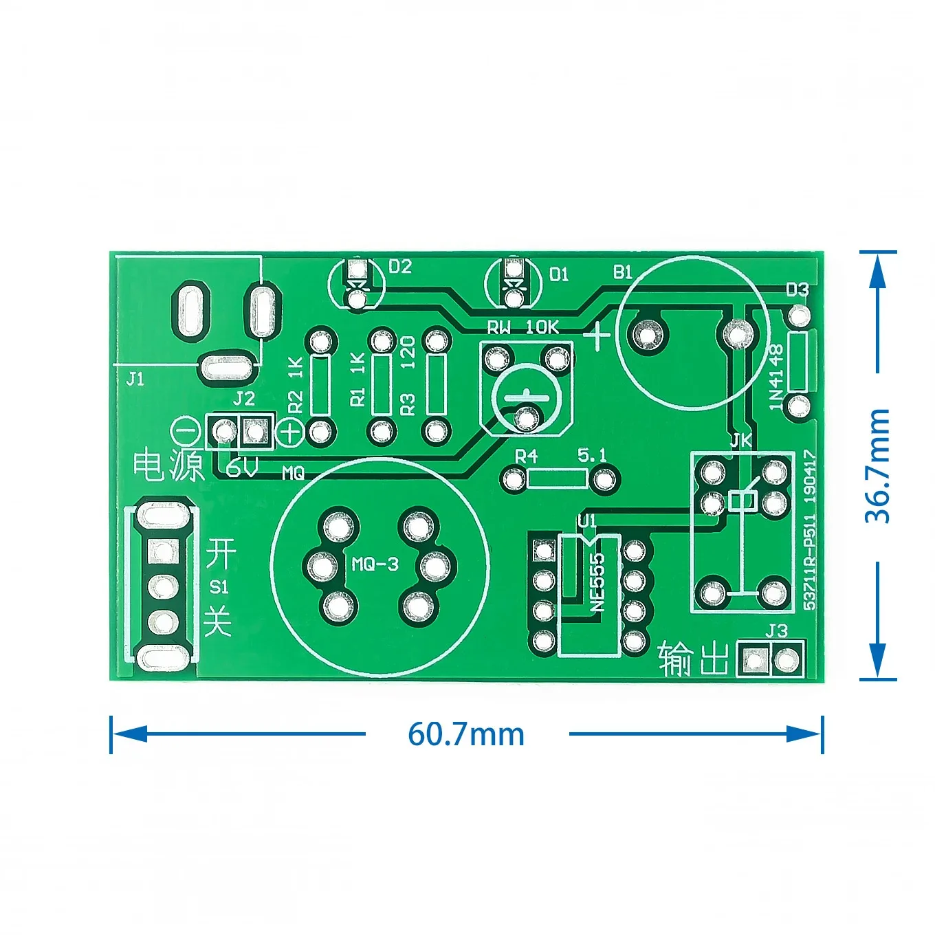 2/5/10/30Pcs MQ-3 Alcohol Tester Kit Drunk Driving Detector MQ-3 Alcohol Sensor Module DIY Electronic Loose Components Parts