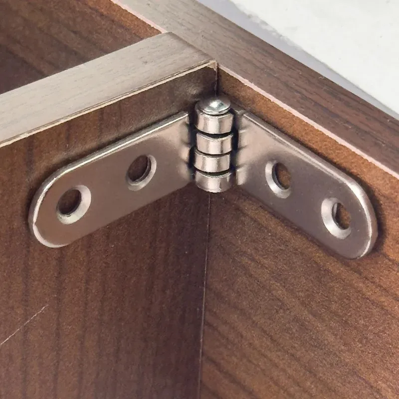 24/2PCS Foldable Rounded Corner Hinge Flap Cabinet Bedframe 180° Rounded Corner Hinges For Sewing Machine Furniture Hardware