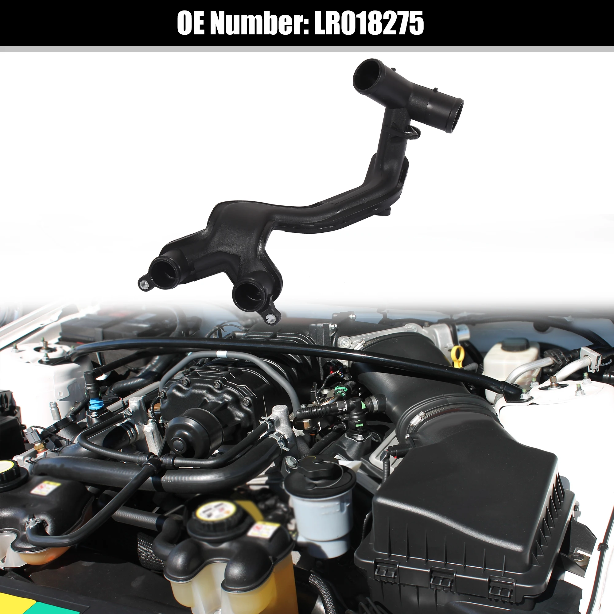 

UXCELL Car Water Pump Outlet Tube LR018275 for Land Rover LR4 2010-2013 Plastic