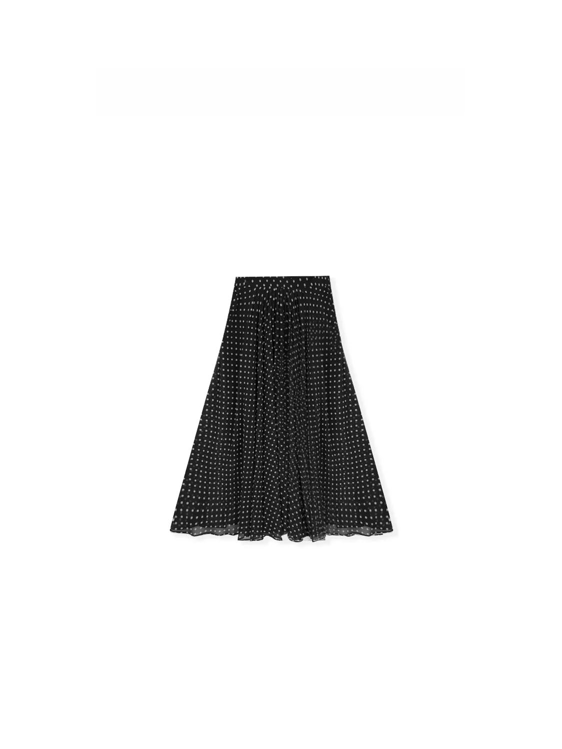

Classic Vintage Polka Dot Skirt Ele Versatile Drapey Week Summer New Sle Midi Skirt Polyester Blend Comfortable Fit