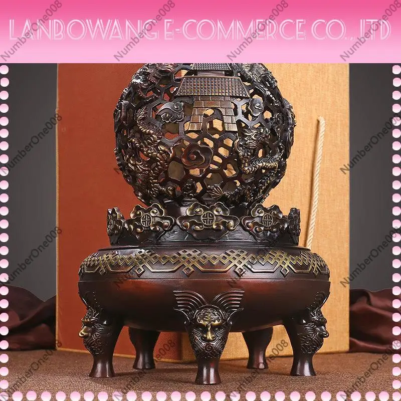 Solid Brass Feng Shui Fortune Tripod Cauldron Wealth Symbol for Home Office Desk TV Cabinet Grand Opening Gift Large