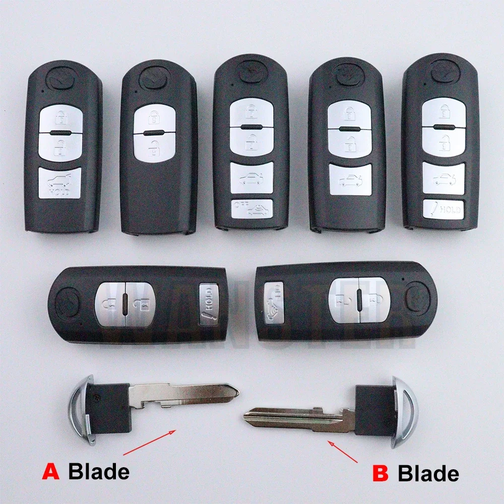 Car Key Fob Case Shell Housing for Mazda 3 5 6 8 CX5 CX7 CX9 CX-5 CX-7 CX-9 MX-5 MX5 Miata RX-8 X-5 Summit Axela Atenza M3 M6