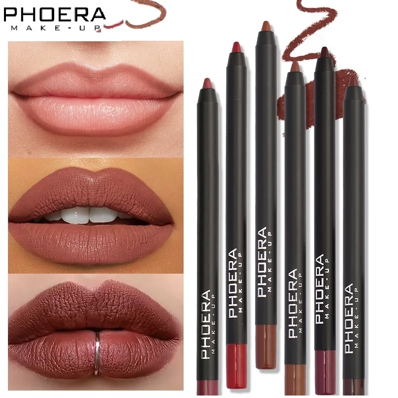 PHOERA 13 Colors Lipliner Pencil Lipstick Lips Makeup Waterproof Lipliner Sexy Lady Charming Lip Liner Maquiagem Wholesale