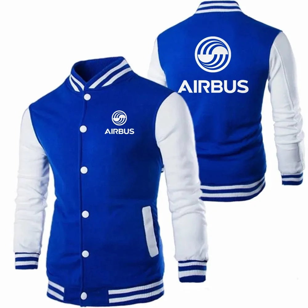 AIRBUS-Chaqueta de vuelo de aviación para hombre, Sudaderas con cuello levantado, uniforme de béisbol, Jersey universitario, prendas de vestir