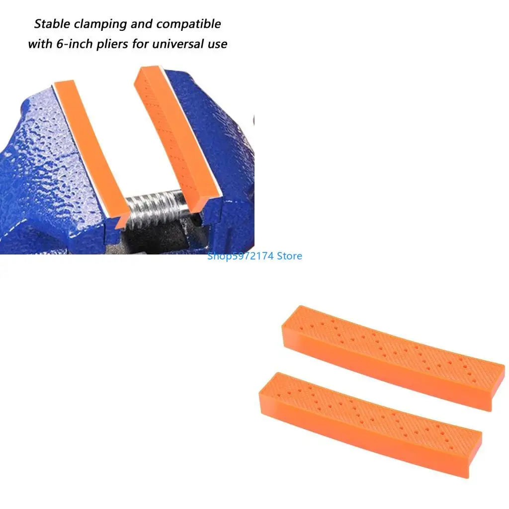 Y3NB Vises Jaw Pad With Grooved Design For Enhancing Grip And Surfaces Protections In Woodworking And Metalworking