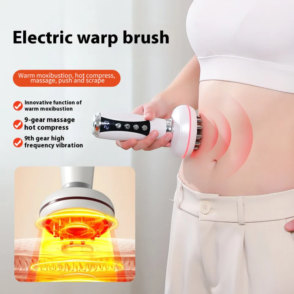 Powerful Gua Sha Massage Instrument Fat Burning, Slimming And Relaxation Frosted Massager Meridian Body Soothing Brush Microcurr