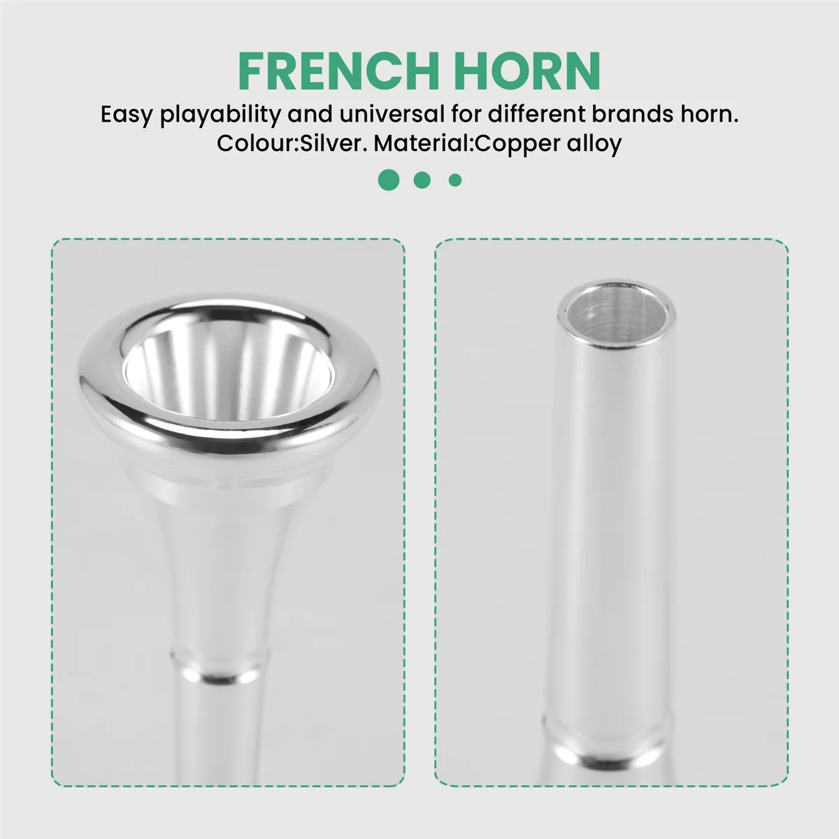 French Horn Mouthpiece Kit Includes 1 Pcs French Horn Mouth Piece for Adults Children and Beginners Musical Instrument-B